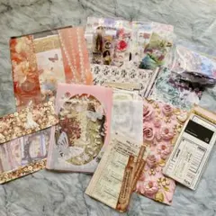 ① 紙もの コラージュ素材 おすそ分けセット ジャンクジャーナル