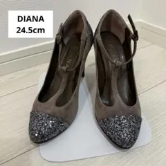 ダイアナパンプス グリッター ポインテッドトゥ 結婚式 24.5