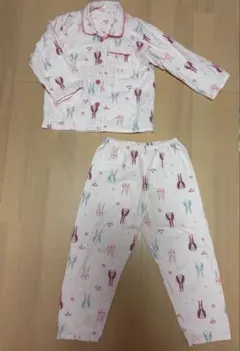 西松屋 パジャマ ルームウェア うさぎ ピンク 120㎝