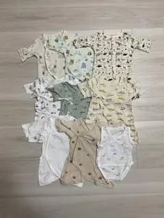 【50-70cm】ベビー服 9点まとめ売り F.O.入り ロンパース 肌着 大量
