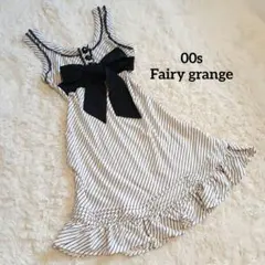 00s TRALALA系 ストライプ ミニワンピース フロントリボン 姫ギャルのサムネイル