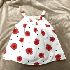モンジュジュ 花柄ワンピース 110 ノースリーブ 夏