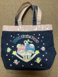 平成レトロ⭐️リトルツインスターズ デニムトートバッグ