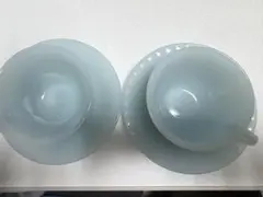 ミスタードーナツ　ライトブルー カップとソーサー