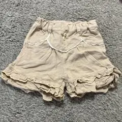 サイズ90 ラグマートフリル付きベージュショートパンツ