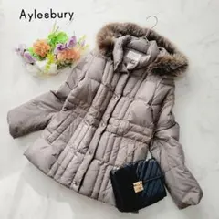 美品＊アリスバーリー＊グレージュ＊ダウンコート9号