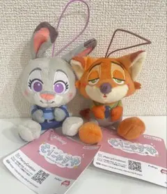 ズートピア2 むにゃすや ニック ジュディ 2点セット ディズニー(おまけ付)