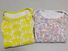 ユニクロ　花柄ロンパース半袖ロンパース　肌着