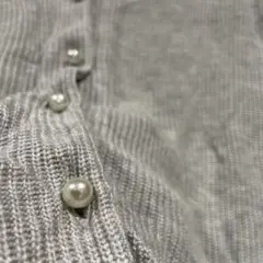 grove グローブ　カーディガン　パールボタン　グレー