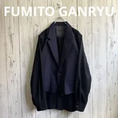 極美品 グランドワイGround Y ウール ポリギャバ マント トレンチ
