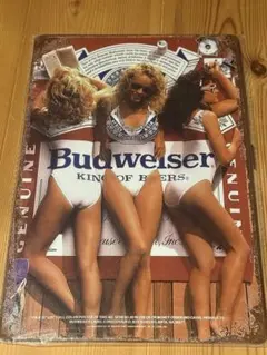 Budweiser ビンテージ風 メタルサインプレート