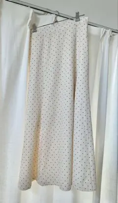 earth music & ecology ドット柄フレアスカート