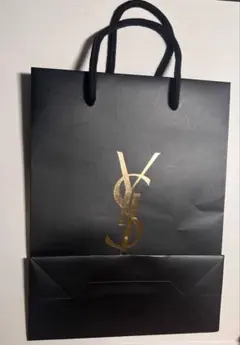 Yves Saint Laurent ショップ袋 ブラック ゴールドロゴ