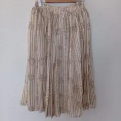 アクシーズファム　花柄ストライププリーツスカート　2way