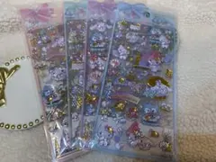 サンリオ 立体キラキラシール 4枚セット マーメイド ボンボンドロップシール