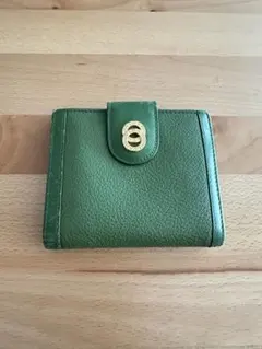 BVLGARI ブルガリ 二つ折り財布 グリーン レザーのサムネイル