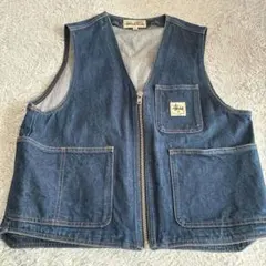【極美品・名作】Stussy Quality Workgear デニムベスト