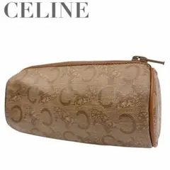 CELINE セリーヌ ポーチ マカダム柄 グリーン 化粧ポーチ ロゴ金具