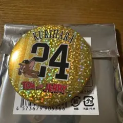 ソフトバンクホークス トムとジェリーホログラム缶バッジ 栗原陵矢 24