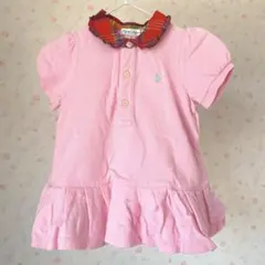 半袖Tシャツ　ラルフローレン　POLO ピンク　えり付き　ピンク　チェック柄