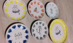 ムーミンキャラクター皿6枚セット　レンジ対応可