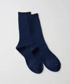 TAWARA ウール混クルーソックス ネイビー 紺 靴下 レディース タワラ