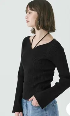 ★Sale★coca ベルスリーブ ニットトップス L