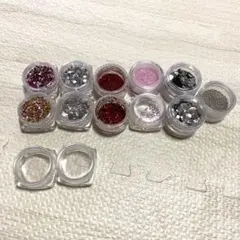 《 ネイル 》ラメ・ホログラム・ビーズ・ストーン 11点セット