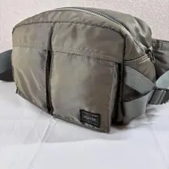 未使用級] PORTER タンカー ウエストポーチ シルバーグレー 現行ZIP 