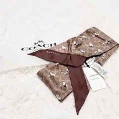 【COACH X PEANUTS】シグネチャー スヌーピー スキニー スカーフ
