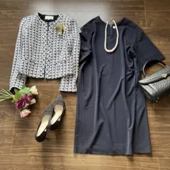 極美品♡自由区　セレモニー　ツイードジャケット　ワンピース　卒入園　お受験にも♡