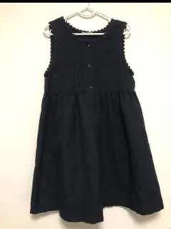 美品　SACCO 受験　ワンピース　紺　女の子 黒　120サイズのサムネイル