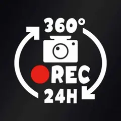 【カッティングステッカー】360度24時間ドライブレコーダー録画中❗️ドラレコ 車のサムネイル