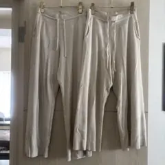 ウォッシャブルリブニットパンツ　2点セット