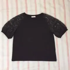 earth♡袖レースラグランスリーブプルオーバー