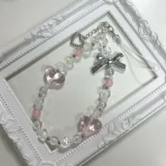 ♡ハンドメイド　ビーズストラップ