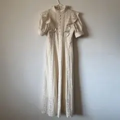 美品GUNNE SAXガニーサックス ヴィンテージ ロングドレス ワンピース花