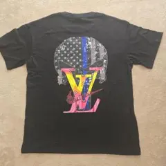 グラフィックパロディTシャツ スカルデザイン 黒
