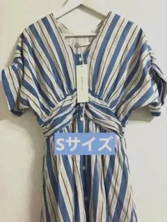 新品タグ付き ヌキテパ コットンボイルフレンチスリーブブラウス