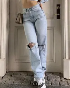 デニム shein ダメージ