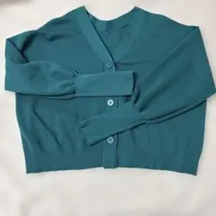 美品　AZUL by moussy カーディガン 長袖　ティール色　オシャレな袖