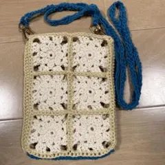 かぎ針編みショルダーバッグ、サコッシュ