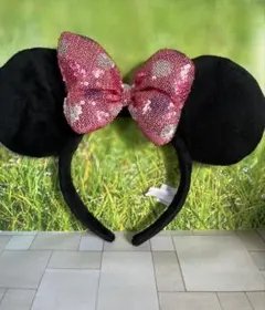 【即日発送】 ディズニー ミニーマウス カチューシャ ドット 水玉　キラキラ