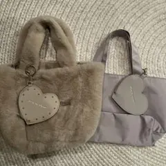 JILL STUART ベージュ フリル トートバッグ