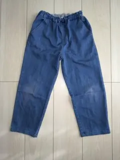 【ナルミヤ】キッズ デニムロングパンツ 120 ゆったりストレッチ ウエストゴム