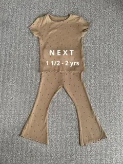 NEXT ベビー服 セットアップ ドット柄 ベージュ 92cmのサムネイル