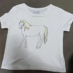 Ebonyivory 馬プリント 半袖Tシャツ ホワイトのサムネイル
