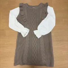 INGNI ワンピース　ケーブル編み　ベージュ　ニット