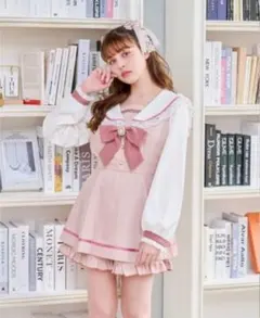 LIZLISA セーラーカラーセットアップ ピンク