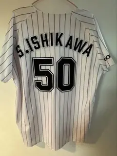 石川慎吾　千葉ロッテマリーンズ　ユニフォーム　ピンストライプ　Lサイズ